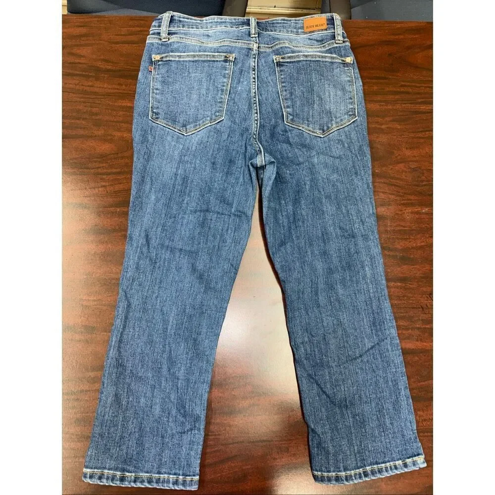 Judy Blue Denim Skinny Fit Capris Size 11/30 - Picture 3 of 9